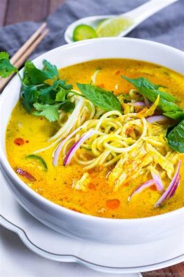  Khao Soi: ¡Un Plato Reconfortante de Curry Amarillo con Cintas de Fideos Frescas que se Deshacen en la Boca!